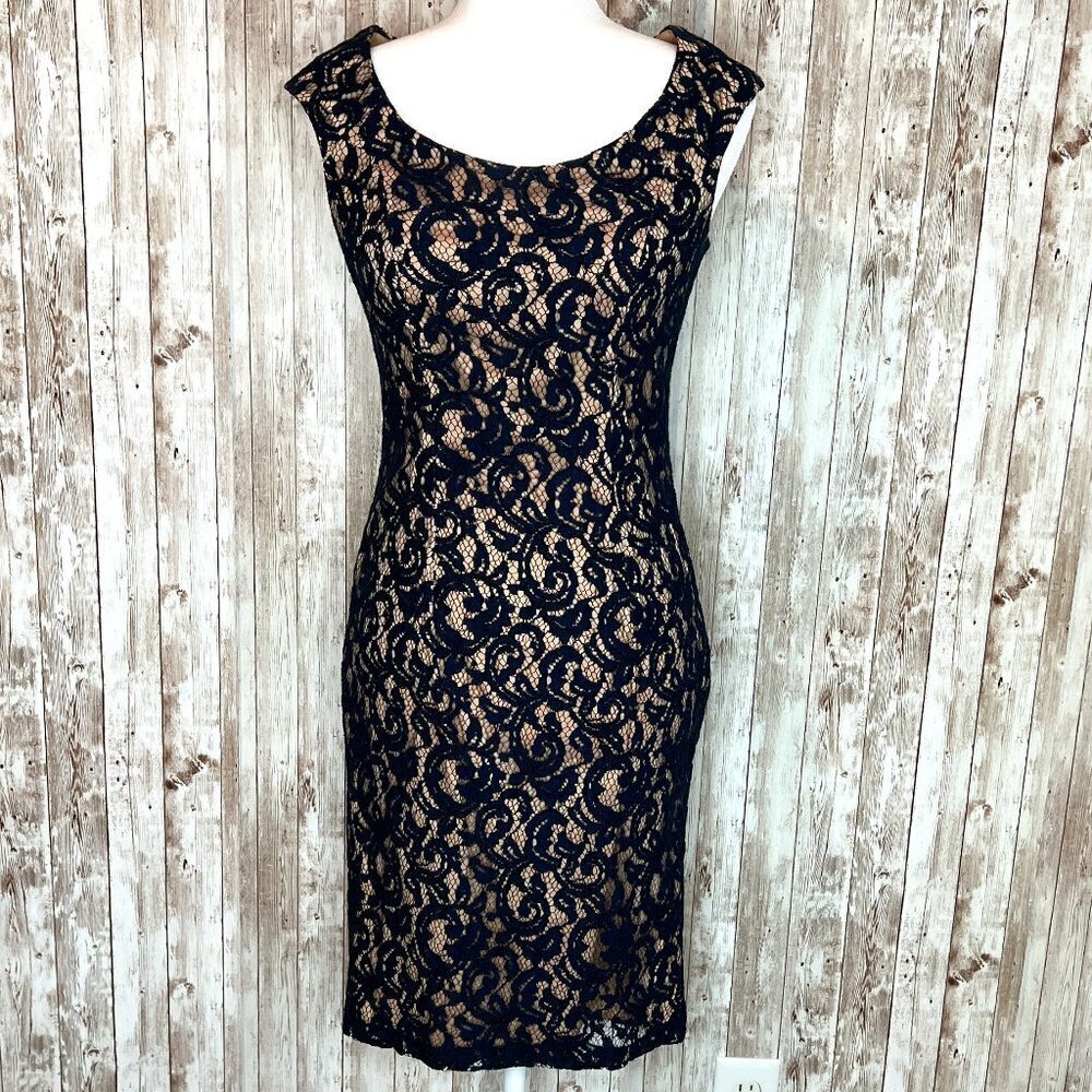 Women's Adriana Black Lace Dress size 4